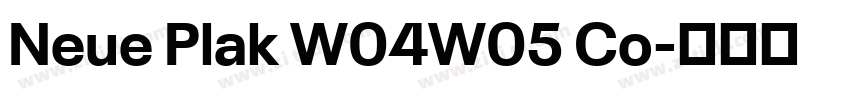 Neue Plak W04W05 Co字体转换